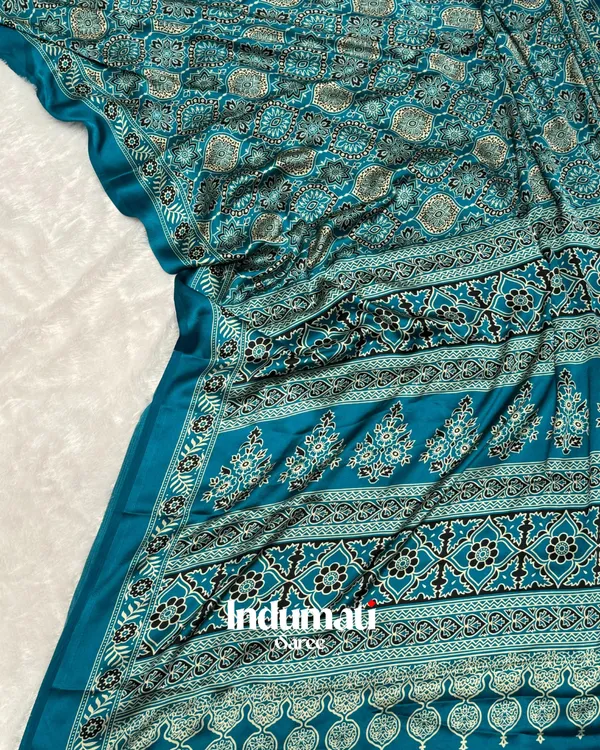 Rama_Ajrakh_Printed_Soft_Modal_Silk_Natural_Print_Saree_with_Blouse_Piece