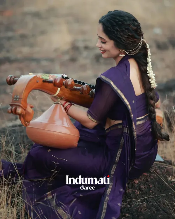 Purple_Premium_Cotton_Silk_Saree_With_Classy_Blouse_and_tassels