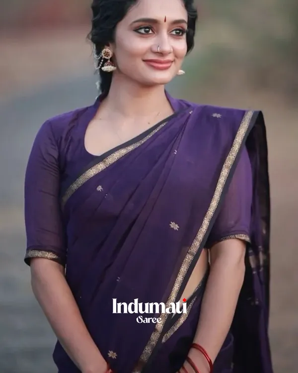 Purple_Premium_Cotton_Silk_Saree_With_Classy_Blouse_and_tassels