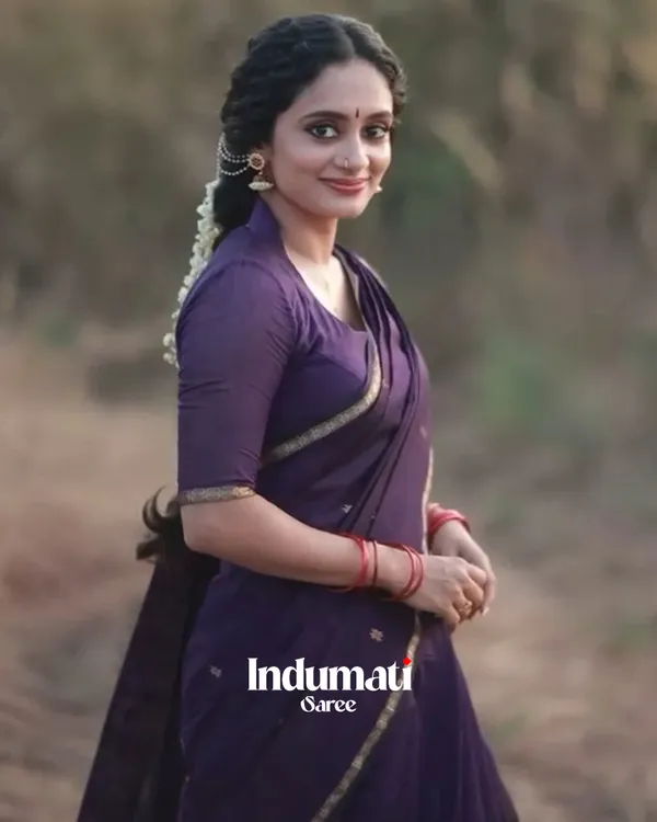 Purple_Premium_Cotton_Silk_Saree_With_Classy_Blouse_and_tassels
