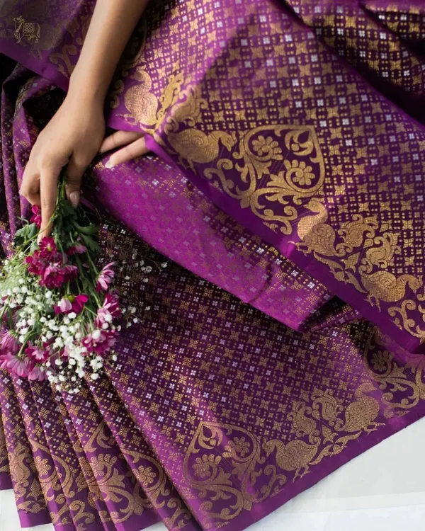 Purple_Color_Exclusive_Soft_Banarasi_Silk_Saree_with_Classy_Bloue_Piece