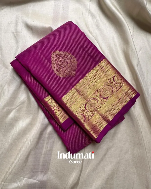 Rani_Pink_Color_Just_In_Soft_Banarasi_Silk_Saree_with_Pure_Golden_Zari_work_&_Classy_Blouse_Piece