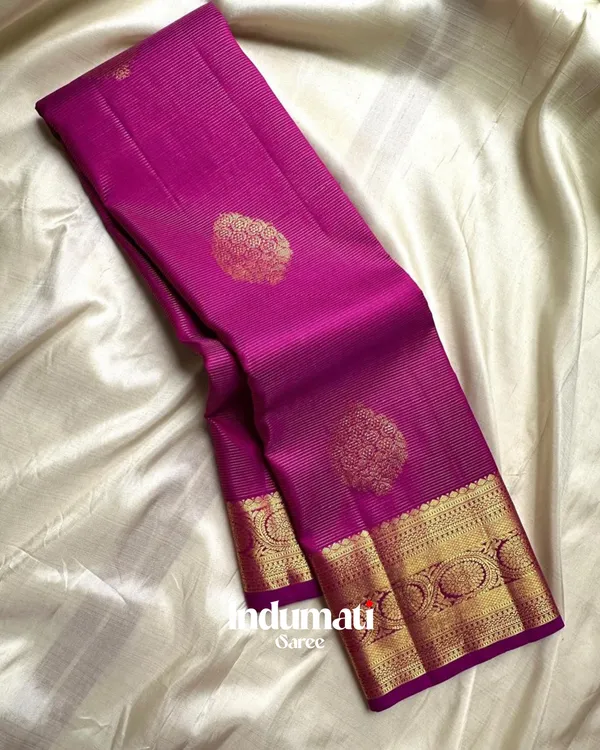 Rani_Pink_Color_Just_In_Soft_Banarasi_Silk_Saree_with_Pure_Golden_Zari_work_&_Classy_Blouse_Piece