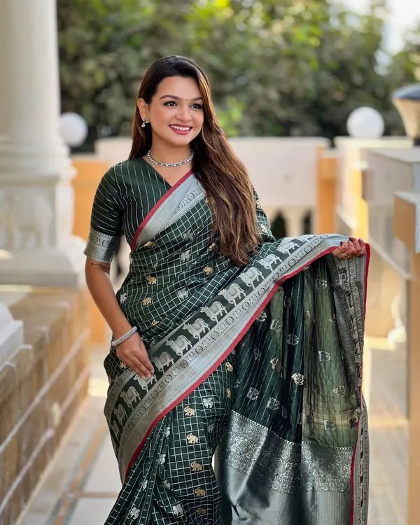 Green_Color_Recently_Added_Soft_Banarasi_Silk_Saree_with_Classy_Bloue_Piece