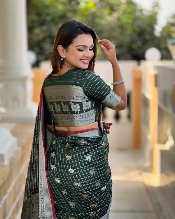 Green_Color_Recently_Added_Soft_Banarasi_Silk_Saree_with_Classy_Bloue_Piece