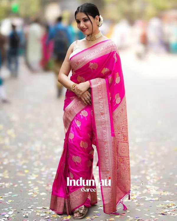 Pink_Color_Color_Just_Soft_Banarasi_Silk_Saree_with_Classy_Blouse_Piece