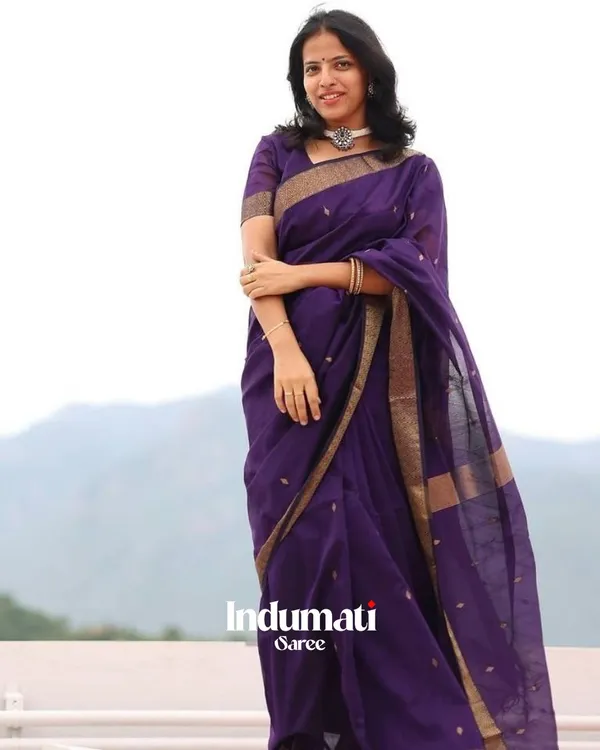 Purple_Color_Premium_Cotton_Silk_Saree_With_Classy_Blouse