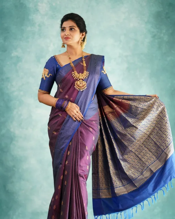 Purple_Color_Exclusive_Soft_Banarasi_Silk_Saree_with_Classy_Bloue_Piece