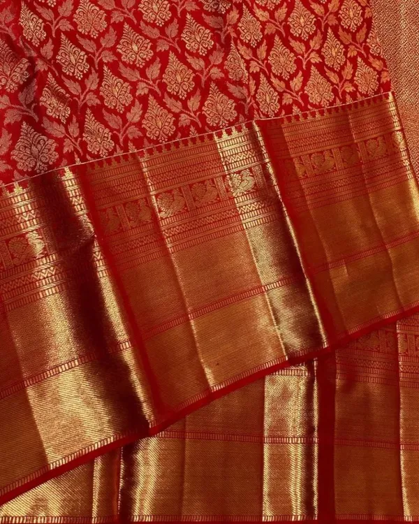 Red_Color_Viral_Pick_Soft_Banarasi_Silk_Saree_with_Pure_Golden_Zari_Work_&__Classy_Bloue_Piece