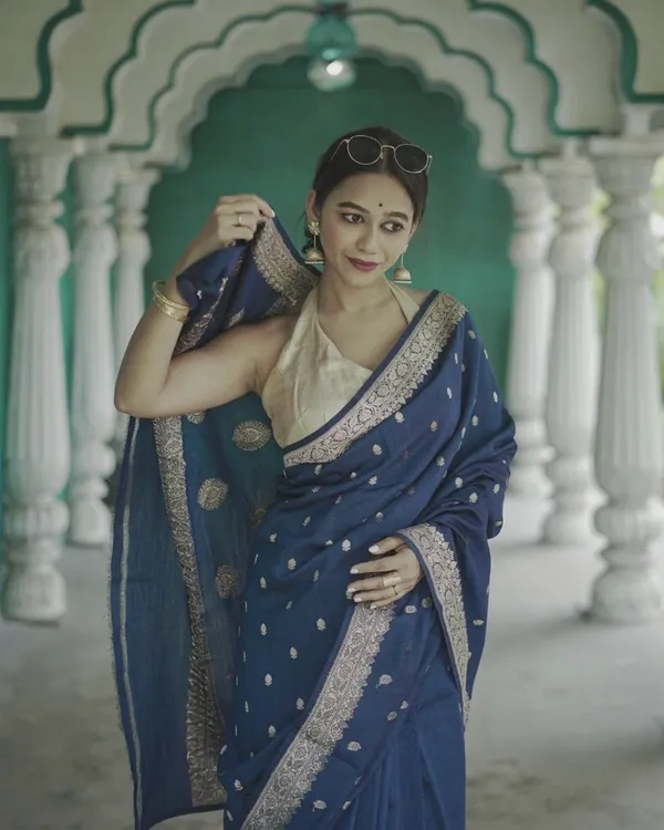 Blue_Color_Best_Seller_Soft_Banarasi_Silk_Saree_with_Classy_Bloue_Piece