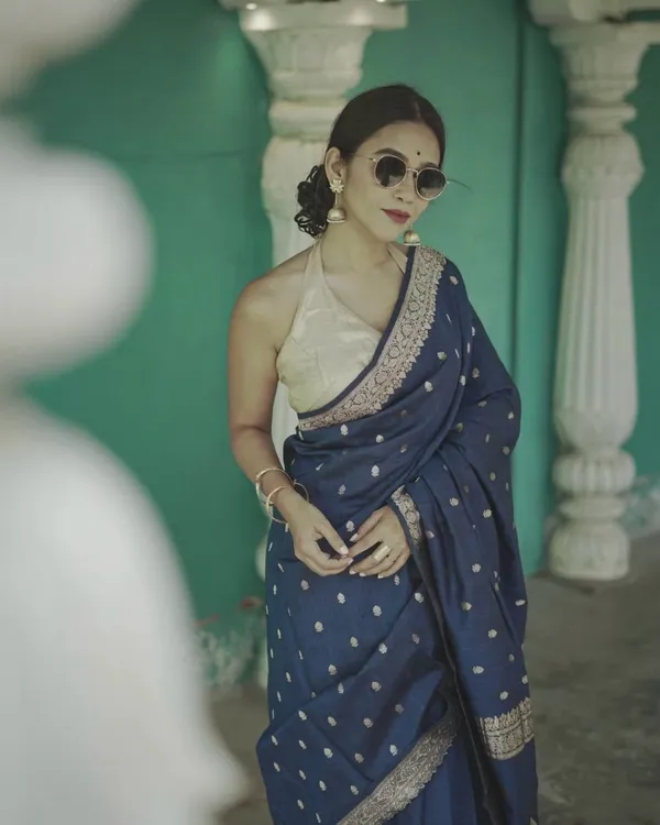 Blue_Color_Best_Seller_Soft_Banarasi_Silk_Saree_with_Classy_Bloue_Piece