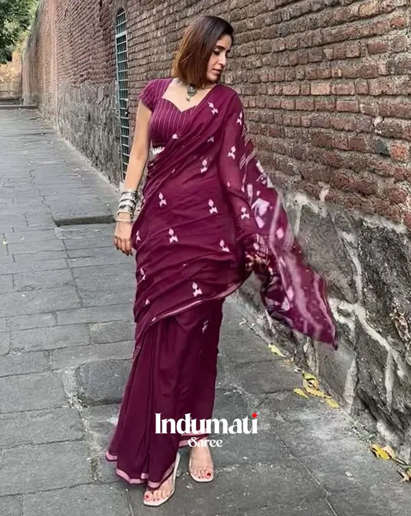 Neelaab_-_Regal_Purple_Saree_with_Matching_Blouse_Piece