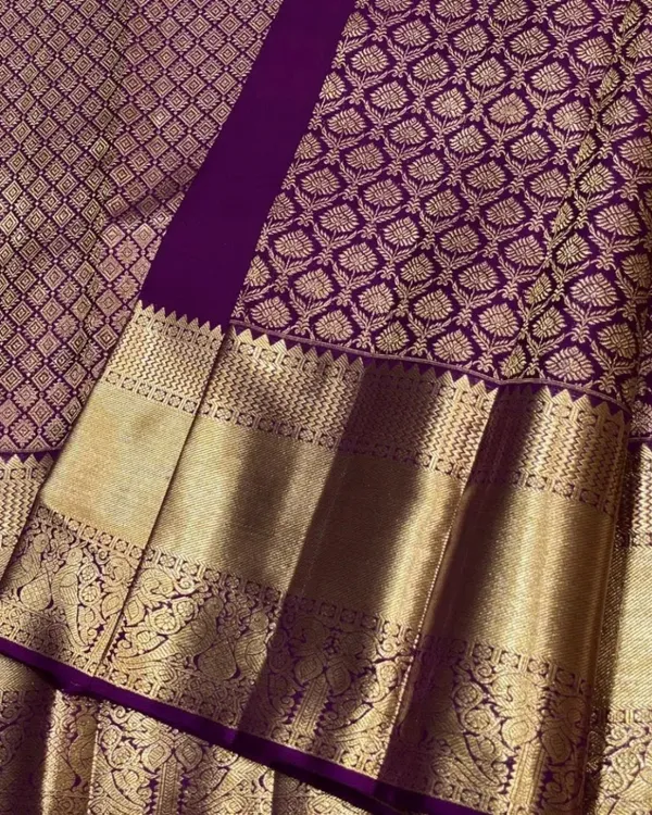 Purple_Color_Viral_Pick_Soft_Banarasi_Silk_Saree_with_Pure_Golden_Zari_Work_&_Classy_Bloue_Piece