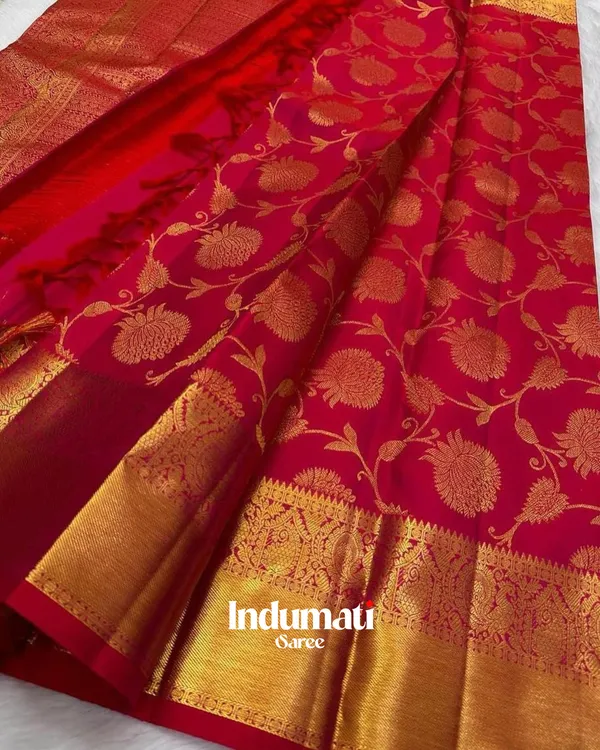 Red_Color_Customer_Favorite_Soft_Banarasi_Silk_Saree_with_Pure_Golden_Zari_work_&_Classy_Blouse_Piece