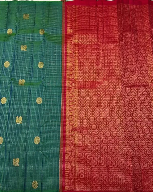 Green_Color_Recently_Launched_Soft_Banarasi_Silk_Saree_with_Classy_Bloue_Piece