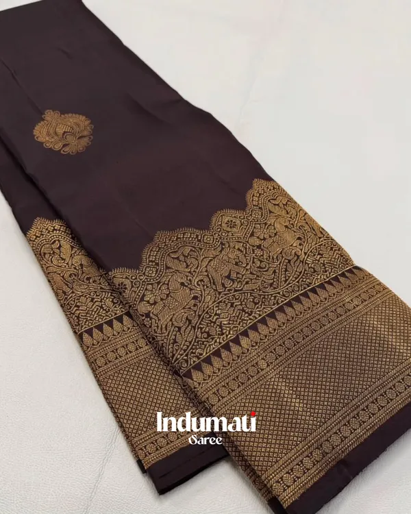 Brown_Color_Pro_Collection_Soft_Banarasi_Silk_Saree_with_Pure_Golden_Zari_work_&_Classy_Blouse_Piece