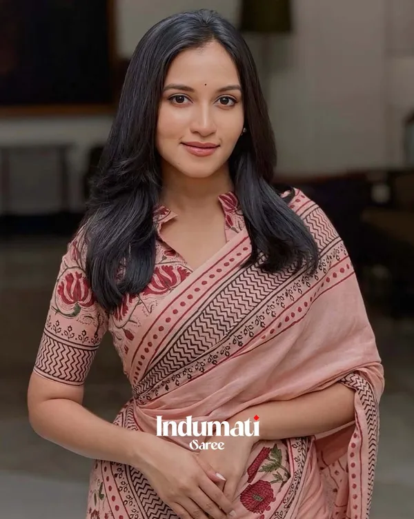 Rosy_Rani_-_Rani_Pink_Linen_Saree_with_Matching_Blouse_Piece