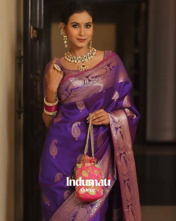 Purple_Color_Customer_FavoriteSoft_Banarasi_Silk_Saree_with_Classy_Blouse_Piece