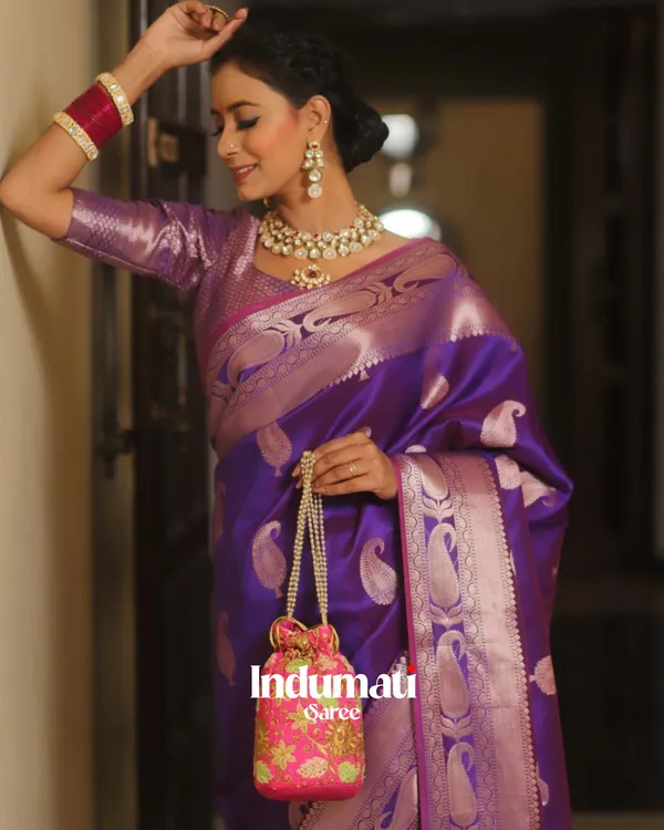 Purple_Color_Customer_FavoriteSoft_Banarasi_Silk_Saree_with_Classy_Blouse_Piece