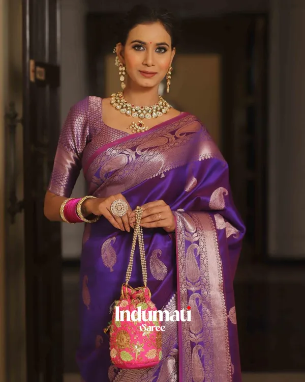 Purple_Color_Customer_FavoriteSoft_Banarasi_Silk_Saree_with_Classy_Blouse_Piece