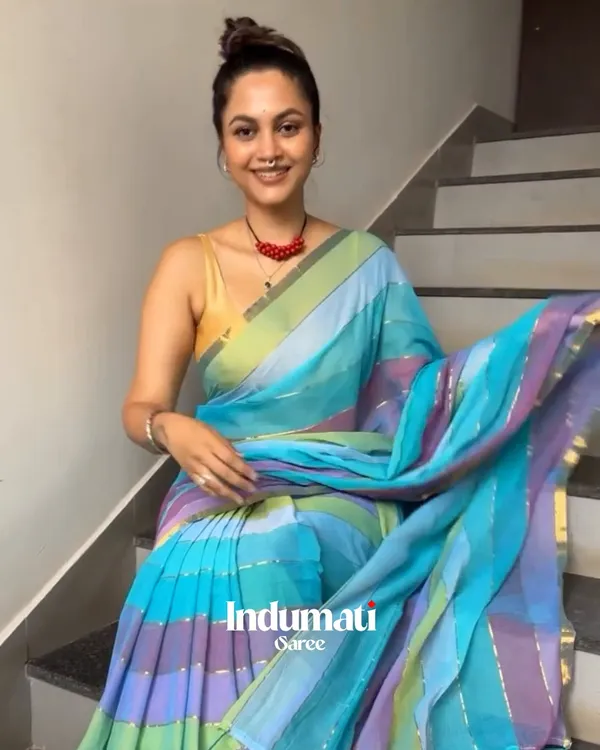 Megha_Kamal_-_Blue_&_Pink_Multi-Stripe_Saree_with_Blouse_Piece