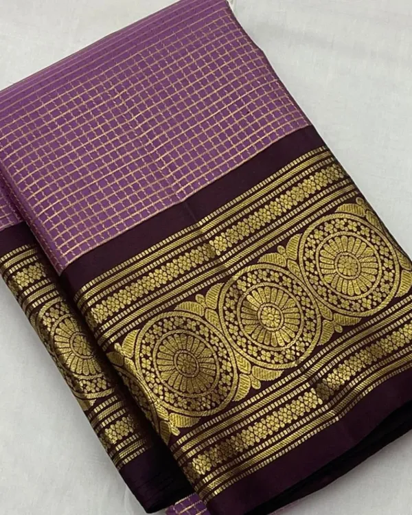 Light_Purple_Color_Elite_Pick_Soft_Banarasi_Silk_Saree_with_Pure_Golden_Zari_Work_&_Classy_Bloue_Piece