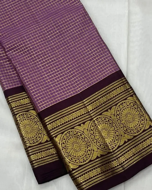 Light_Purple_Color_Elite_Pick_Soft_Banarasi_Silk_Saree_with_Pure_Golden_Zari_Work_&_Classy_Bloue_Piece