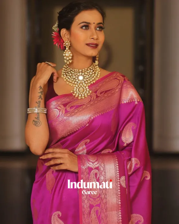 Pink_Color_Updated_Edition_Soft_Banarasi_Silk_Saree_with_Classy_Blouse_Piece