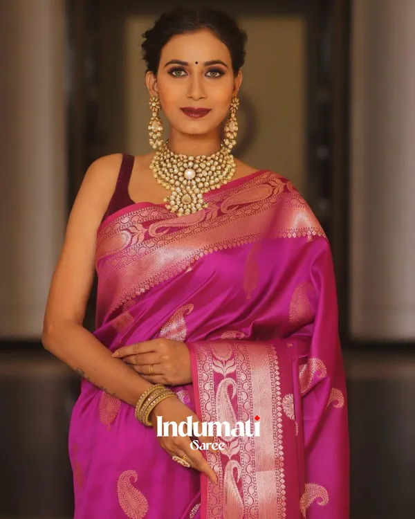 Pink_Color_Updated_Edition_Soft_Banarasi_Silk_Saree_with_Classy_Blouse_Piece