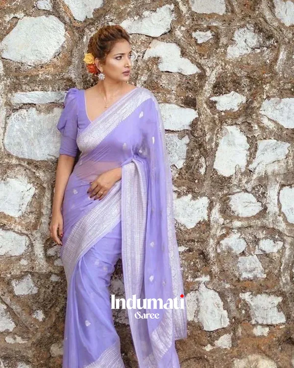 Lavender_Color_Premium_Cotton_Silk_Saree_With_Blouse_Piece