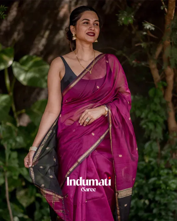 Wine_Premium_Cotton_Silk_Saree_With_Classy_Blouse_and_tassels