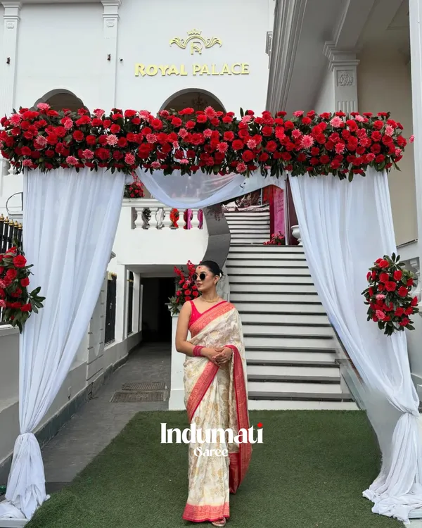 Cream_Color_Now_Available_Soft_Banarasi_Silk_Saree_with_Classy_Blouse_Piece