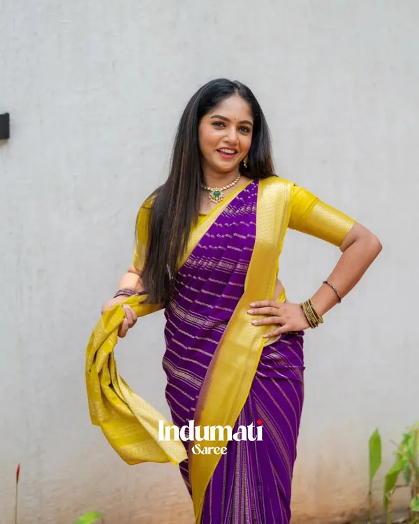 Purple_and_YellowColor_Color_Fresh_Soft_Banarasi_Silk_Saree_with_Classy_Blouse_Piece