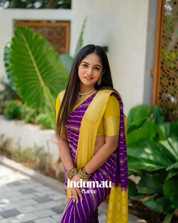 Purple_and_YellowColor_Color_Fresh_Soft_Banarasi_Silk_Saree_with_Classy_Blouse_Piece