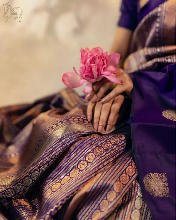 Purple_Color_Latest_Arrival_Soft_Banarasi_Silk_Saree_with_Classy_Bloue_Piece