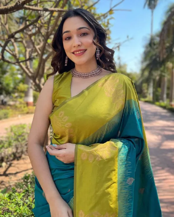 Parrot_Green_And_Navy_Blue_Color_Recent_Release_Soft_Banarasi_Silk_Saree_with_Classy_Bloue_Piece