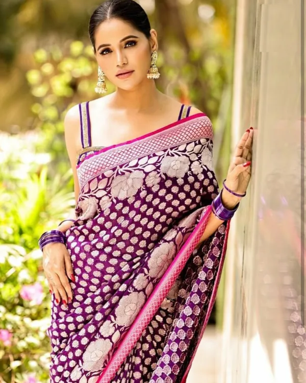 Purple_Color_New_Drop_Soft_Banarasi_Silk_Saree_with_Classy_Bloue_Piece