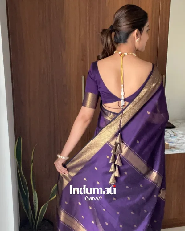 Purple_Color_Premium_Cotton_Silk_Saree_With_Classy_Blouse