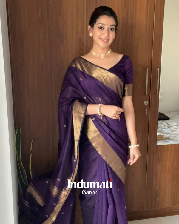 Purple_Color_Premium_Cotton_Silk_Saree_With_Classy_Blouse