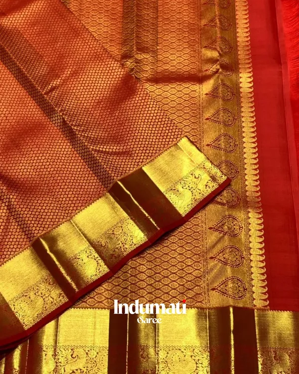 Red_Color_Exclusive_Soft_Banarasi_Silk_Saree_with_Pure_Golden_Zari_work_&_Classy_Blouse_Piece