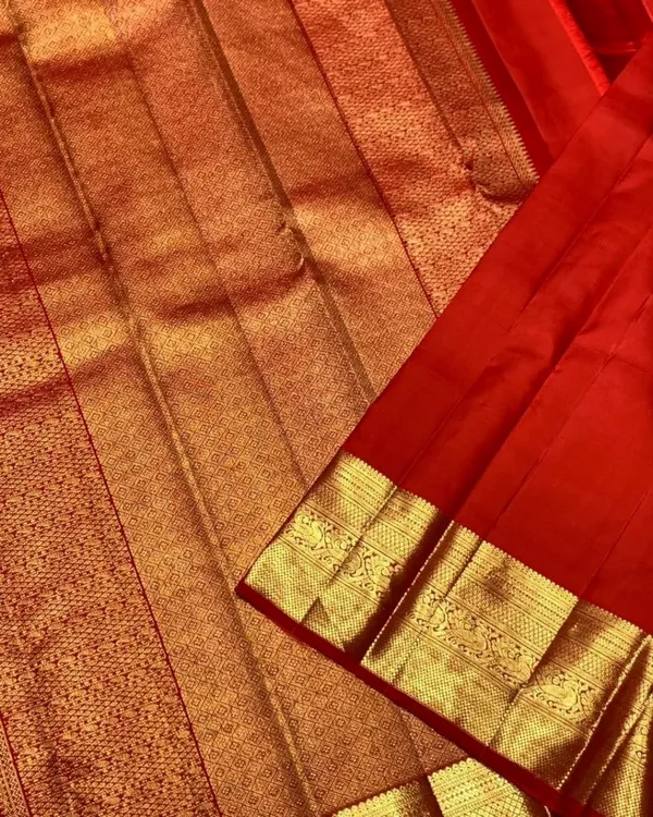 Red_Color_Luxury_Edition_Soft_Banarasi_Silk_Saree_with_Pure_Golden_Zari_Work_&__Classy_Bloue_Piece