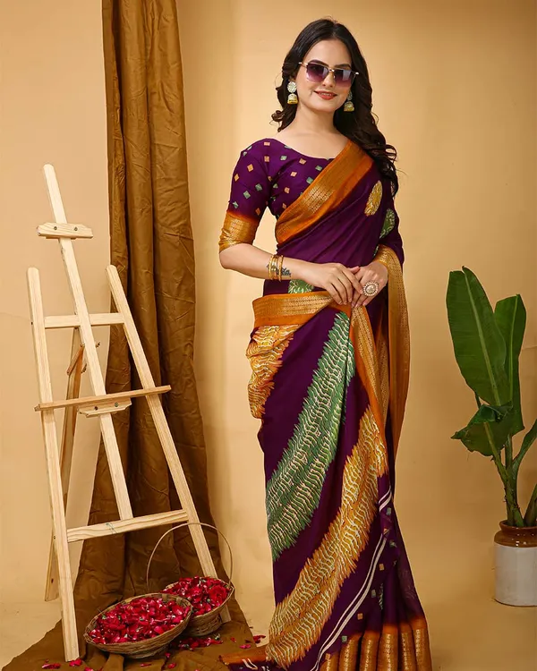 Purple_Color_Latest_Design_Dola_Silk_Saree_with_Blouse_Piece