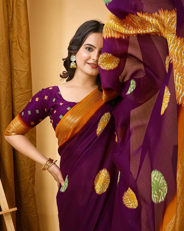 Purple_Color_Latest_Design_Dola_Silk_Saree_with_Blouse_Piece