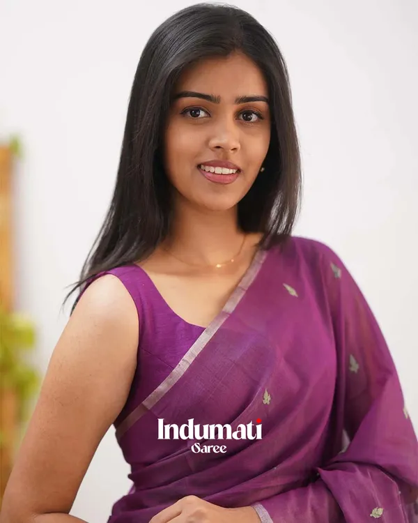 Purple_Color_Cotton_Silk_Saree_with_Calssy_Blouse_and_tassels