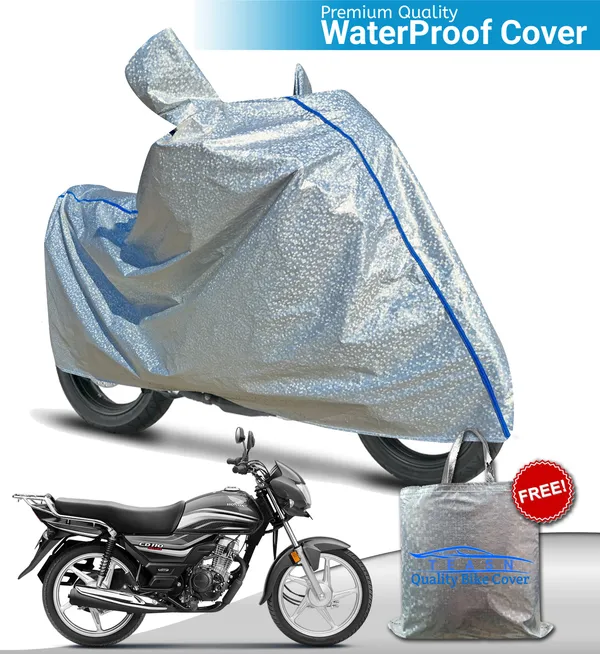 Silver_Waterproof_Full_Body_Two_Wheeler_Cover_For_Honda_CD_110_Dream