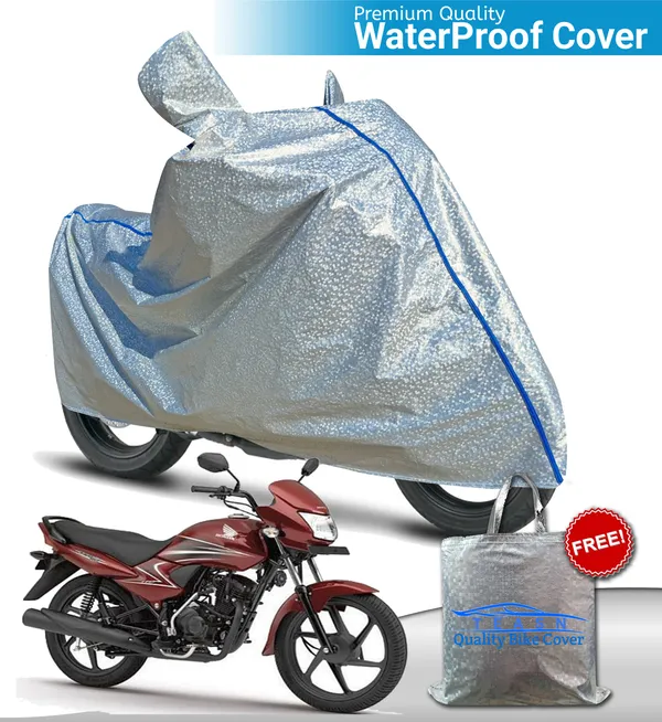 Silver_Waterproof_Full_Body_Two_Wheeler_Cover_For_Honda_Dream_Yuga