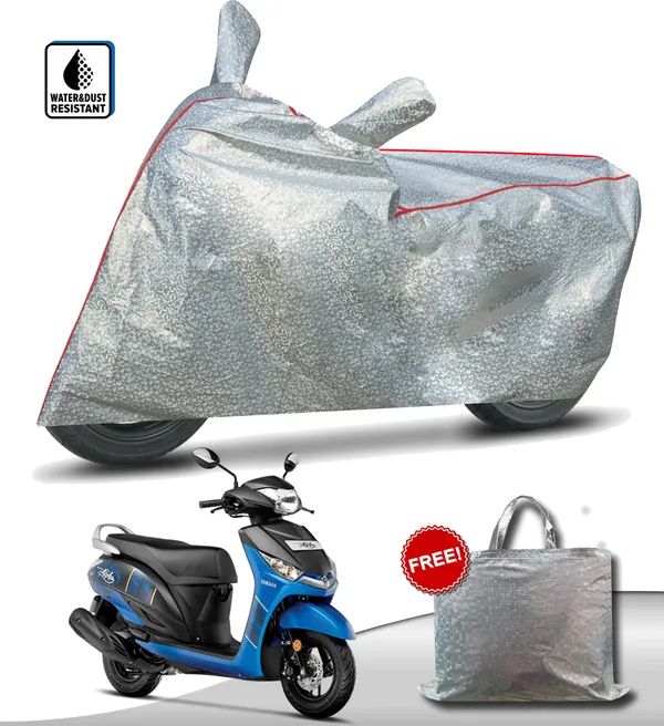 Silver_Waterproof_Full_Body_Two_Wheeler_Cover_For_Yamaha_Alpha_BS6_BS6