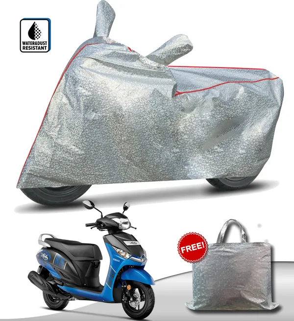 Silver_Waterproof_Full_Body_Two_Wheeler_Cover_For_Yamaha_Alpha_BS6