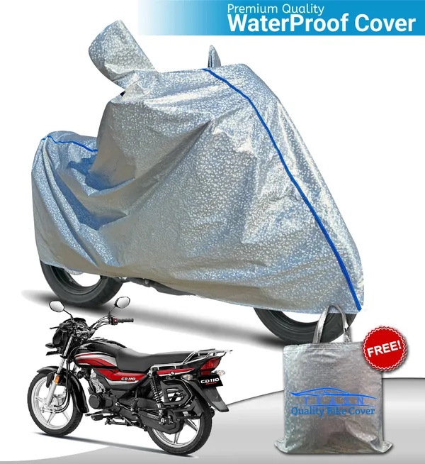 Silver_Waterproof_Full_Body_Two_Wheeler_Cover_For_Honda_CD