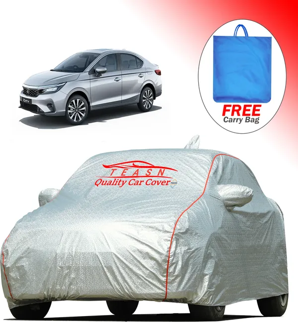 Silver_&_Grey_UV_Protected_Car_Body_Cover_For_Honda